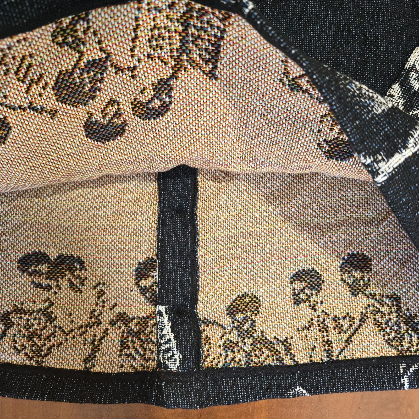 Funeral Apparel Family Ties Tapestry Oversized Skeleton Print Button Cardigan M — image 5 of 5